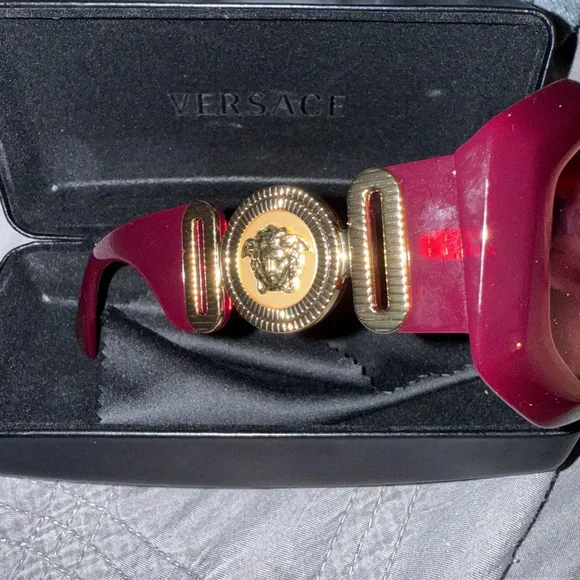 Versace Women's Bold Pink Sunglasses - Picture 3 of 5